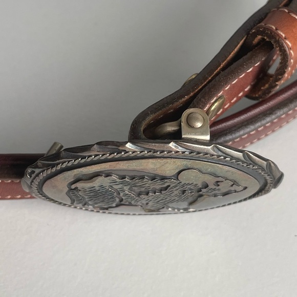 Wes Craig Navajo Sterling Concho Bear Belt Buckle - Picture 4 of 14